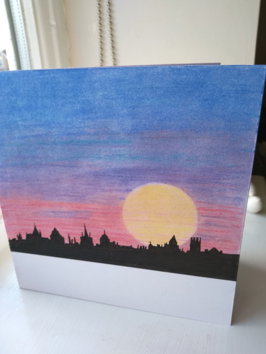Oxford skyline birthday card