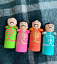 Beatles Seargent Peppers Handpainted Wooden Peg Dolls - Image 4