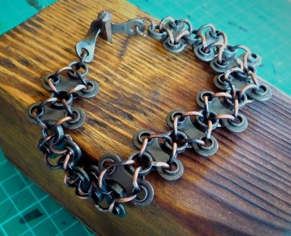 Flat Link Bike Chain Bracelet, Unisex, ideal for cyclists and mountain bike