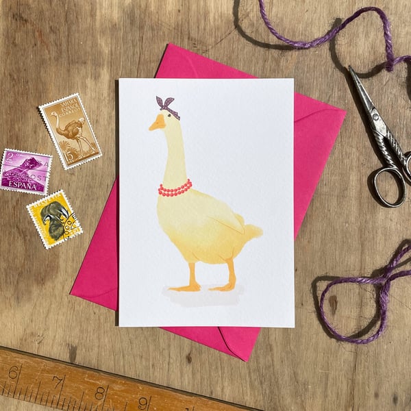Mother Goose Illustrated Blank Greeting Card 