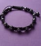 Large Haematite Macrame Style Bracelet Mens Jewellery - Image 1