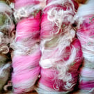 Set of 4 Art Batts - Linen & Old Rose (total 220g)