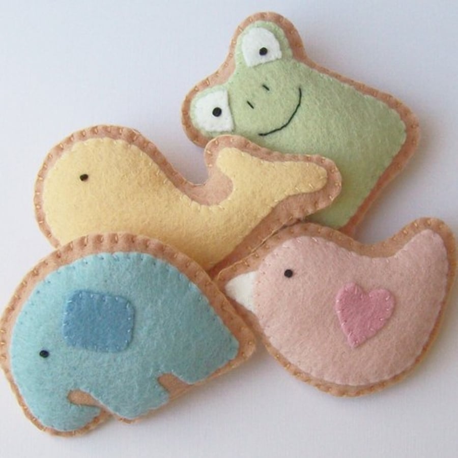 Felt Animal Crackers Cookies Playset