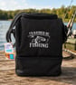 I'd Rather Be Fishing Embroidered Insulated Lunch Bag – Black - Image 3
