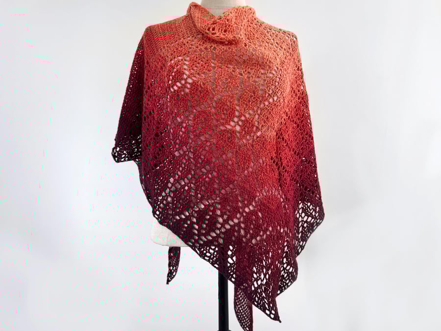 Crochet Wrap - Autumn Leaves