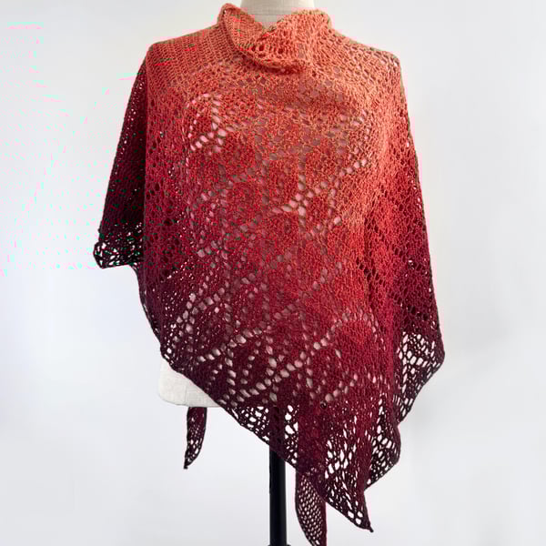 Crochet Wrap - Autumn Leaves