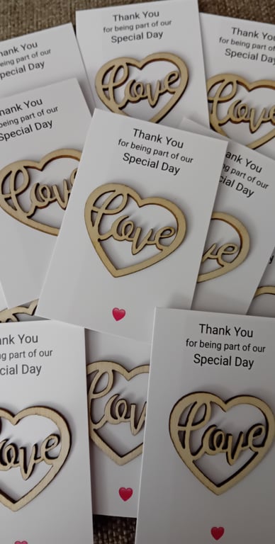 25x Wedding pocket hugs