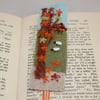 Autumn embroidered landscape bookmark