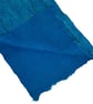 Felted merino wool scarf with multicoloured silk fibre embellishment, turquoise - Image 5