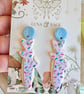 Handmade Colourful Biscuit Fish Polymer Clay Earrings - Image 4