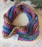 Perfectly Imperfect Crochet Infinity Scarf Wrap Cowl 'Lavender Honey'