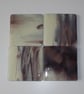 Boxed Set of 4 Fused Glass Coasters in Streaky Cream and Brown - 9141 - Image 3