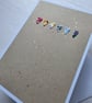 Liberty Print Fabric Hearts Card (mini hearts) - Image 3