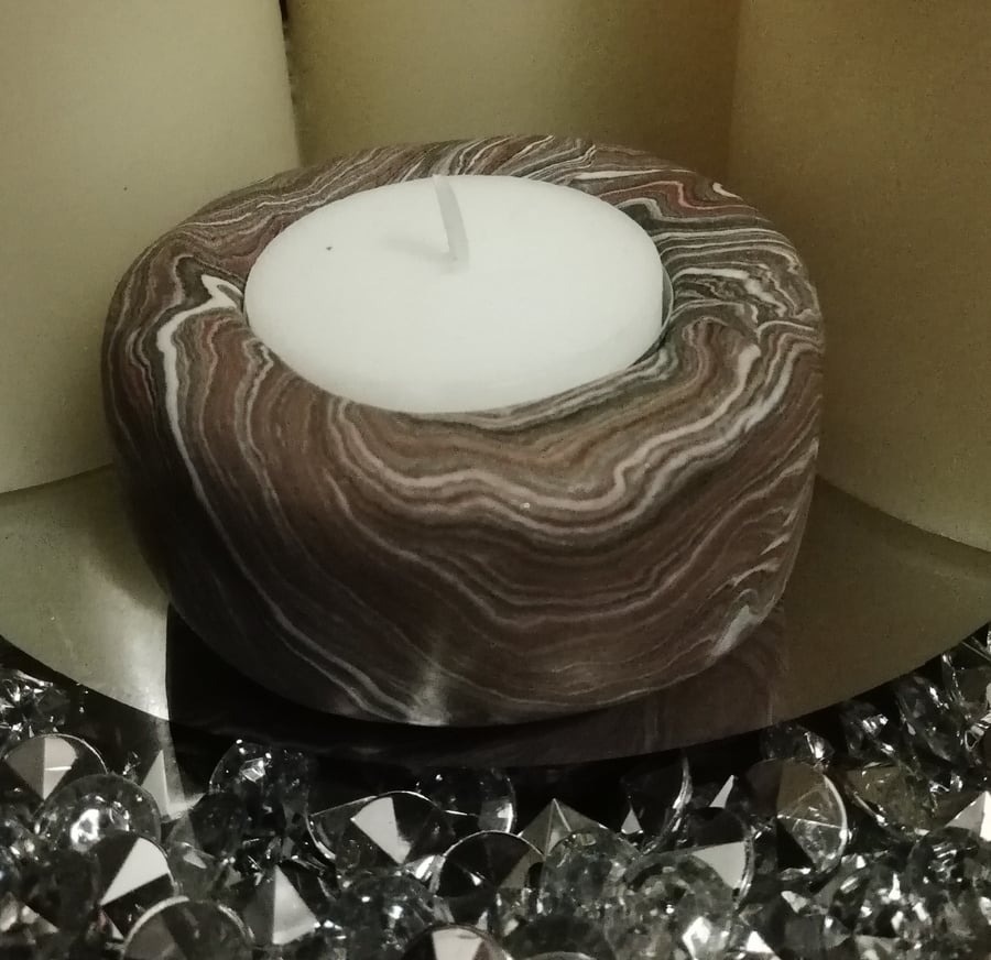  Marble fimo Candle 