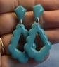 Scalloped Open Shape Statement Earrings - Image 4