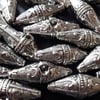 40mm (1.1 2")  Antique Silver Gothic Style Toggle Buttons