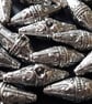 40mm (1.1 2")  Antique Silver Gothic Style Toggle Buttons - Image 1