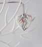 Tree of Life Artwork on Heart Shaped Ceramic Pendant on Grey Cord - Image 2