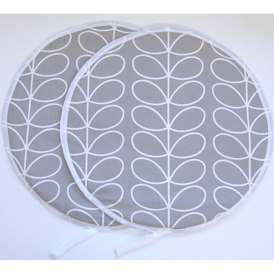 Aga Hob Lid Mats Pads Hats Round Covers Silver Grey Surface Saver Stem Leaves