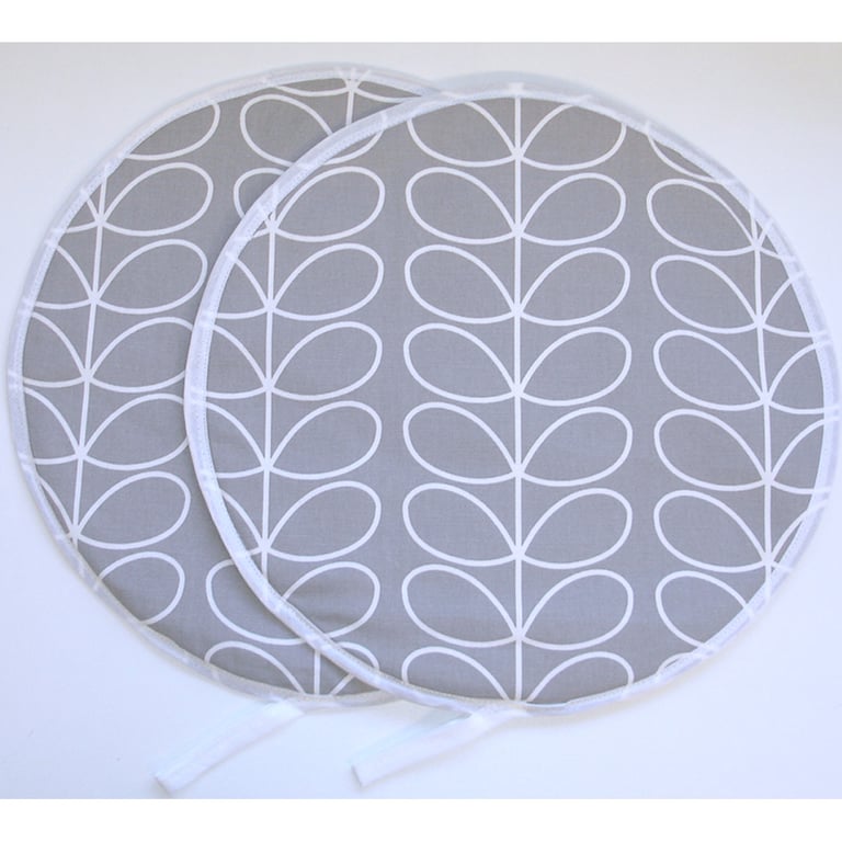 Aga Hob Lid Mats Pads Hats Round Covers Silver Grey Surface Saver Stem Leaves