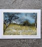 White Flowers. Blank Card. Original Painting. 260201 - Image 4