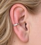 Sterling Silver Ear Cuff for Helix or Conch - Hammer Textured - 3mm  - Image 4