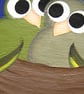 Greenfinch Nest Original Painting - cute Valentine's gift for garden bird lovers - Image 5