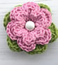 Crochet Flower Brooch Corsage - Image 2