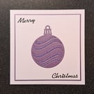 Set of 4 Handmade Christmas Bauble Cards