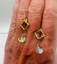 Fieldlight Drops – Gold and Aurora Crystal Earrings - Image 2