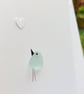 Sea Glass Bird Greetings Card - Handmade Coastal Keepsake Bird with a Big Heart - Image 2