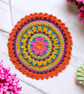 colourful crochet mandala doily - Image 8
