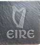 Set of 4 Ireland Irish Eire Slate Coasters, Rustic, Celtic - Shamrock - Harp - Image 4