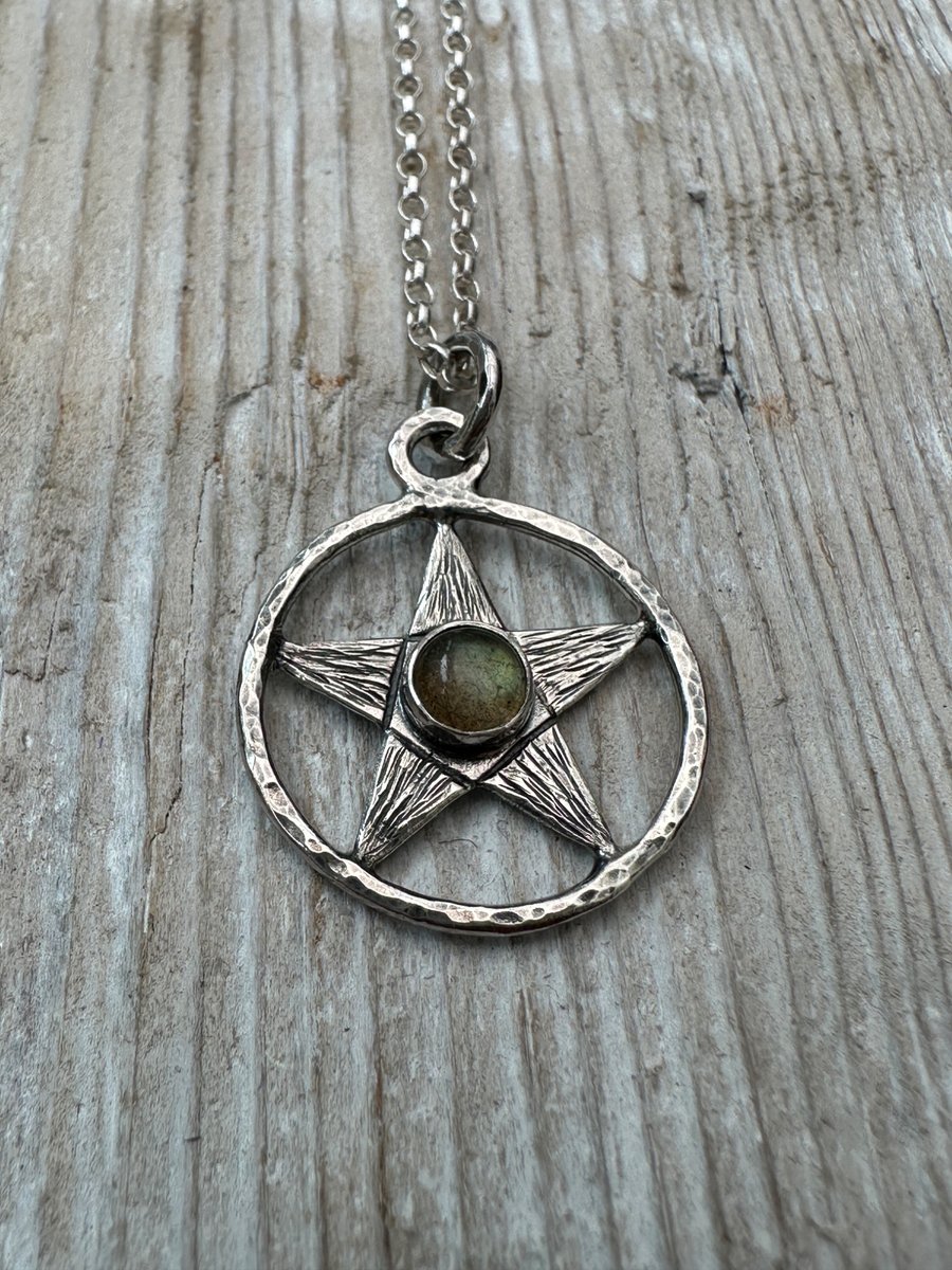 Pentagram Pendant with Labradorite