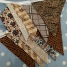 Autumn fabric bunting, cotton fabric bunting 