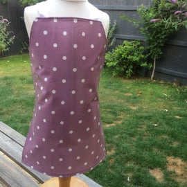 Children's Purple Spotty Apron (031)