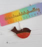 Christmas Geometric or stripes Robin hanging decoration, one supplied - Image 5