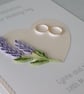 Wedding congratulations card - quilled, lavender, handmade, unique - Image 3