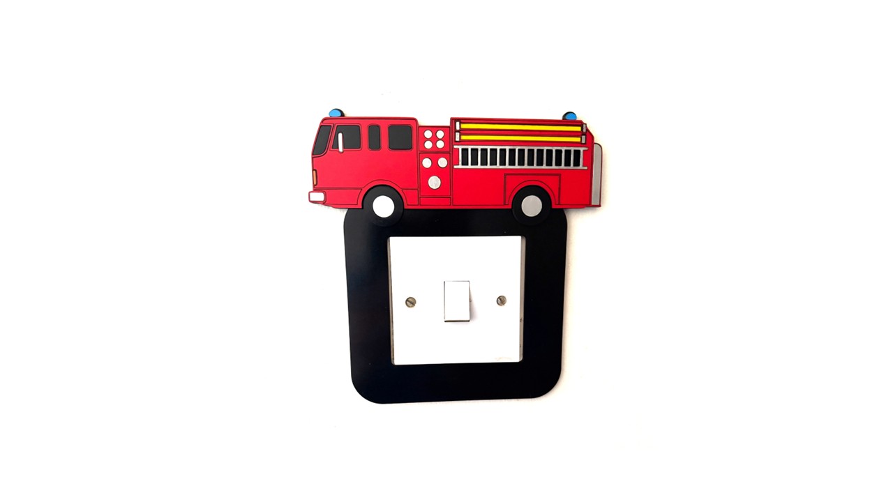 Fire Engine Light Switch Surround Nursery Decor