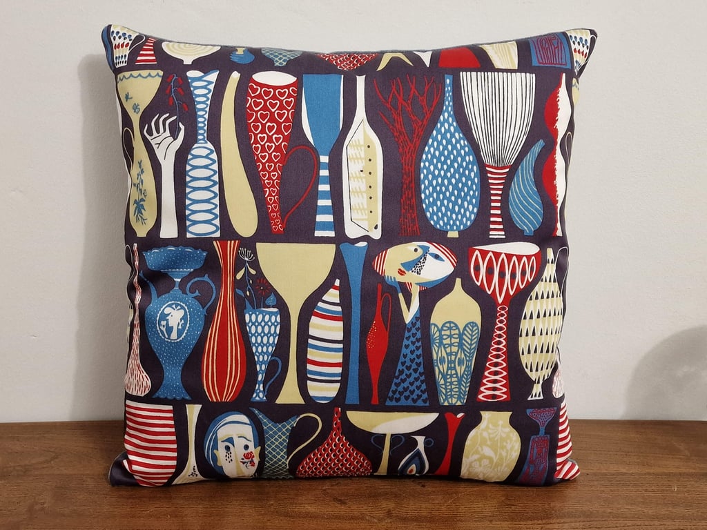 Handmade Stig Lindberg "Pottery" cushion cover