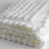 White Baby blanket, a handmade extra thickness crochet baby blanket, 32" x 24 " 