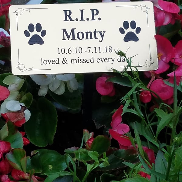 Pet Memorial Plaque Pet Grave Plaque Pet Headstone pet cemetery plaque