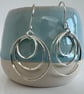 Circles sterling silver earrings - beautifully shiny - perfect for day or night