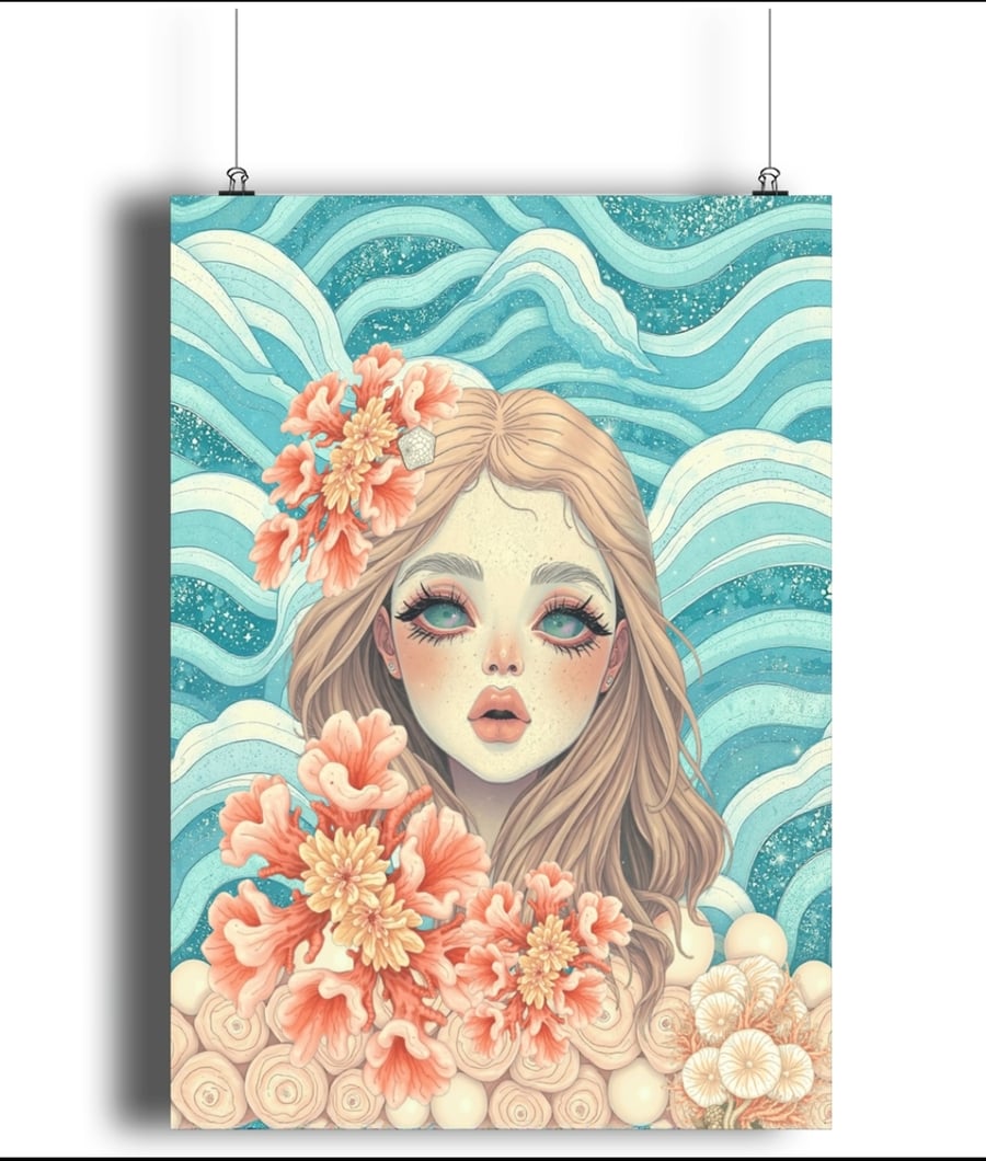 Pearl pixie art print 