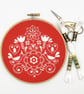 Christmas Embroidery Kit - Christmas Redwork Embroidery - Image 6