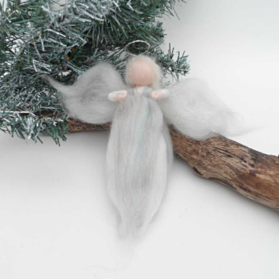 Silver Christmas Tree Fairy, tree topper or hanging decoration