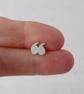 Recycled Sterling Silver Speech Mark Stud Earrings - Book Lover Gift - Image 5