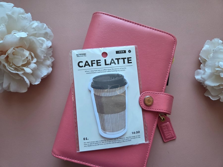 Cafe latte sticky note pad