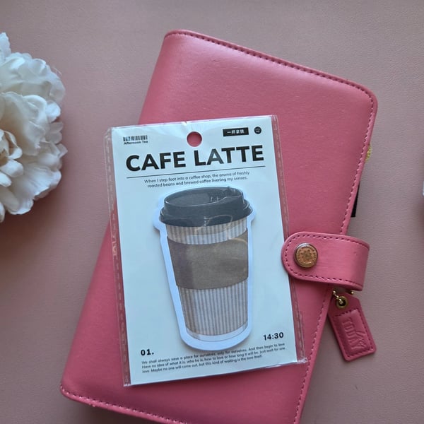 Cafe latte sticky note pad
