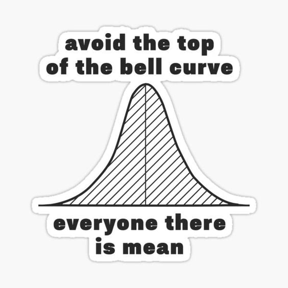 Bell Curve Funny Statistical Pun decorative magnet general geekery!